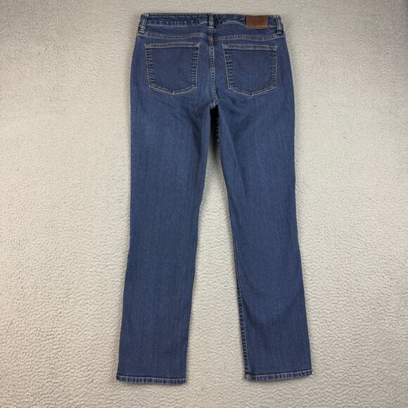 Lauren Ralph Lauren Jeans Women's 10 Straight Blue Dark Wash Denim Pants Stretch - Picture 2 of 7